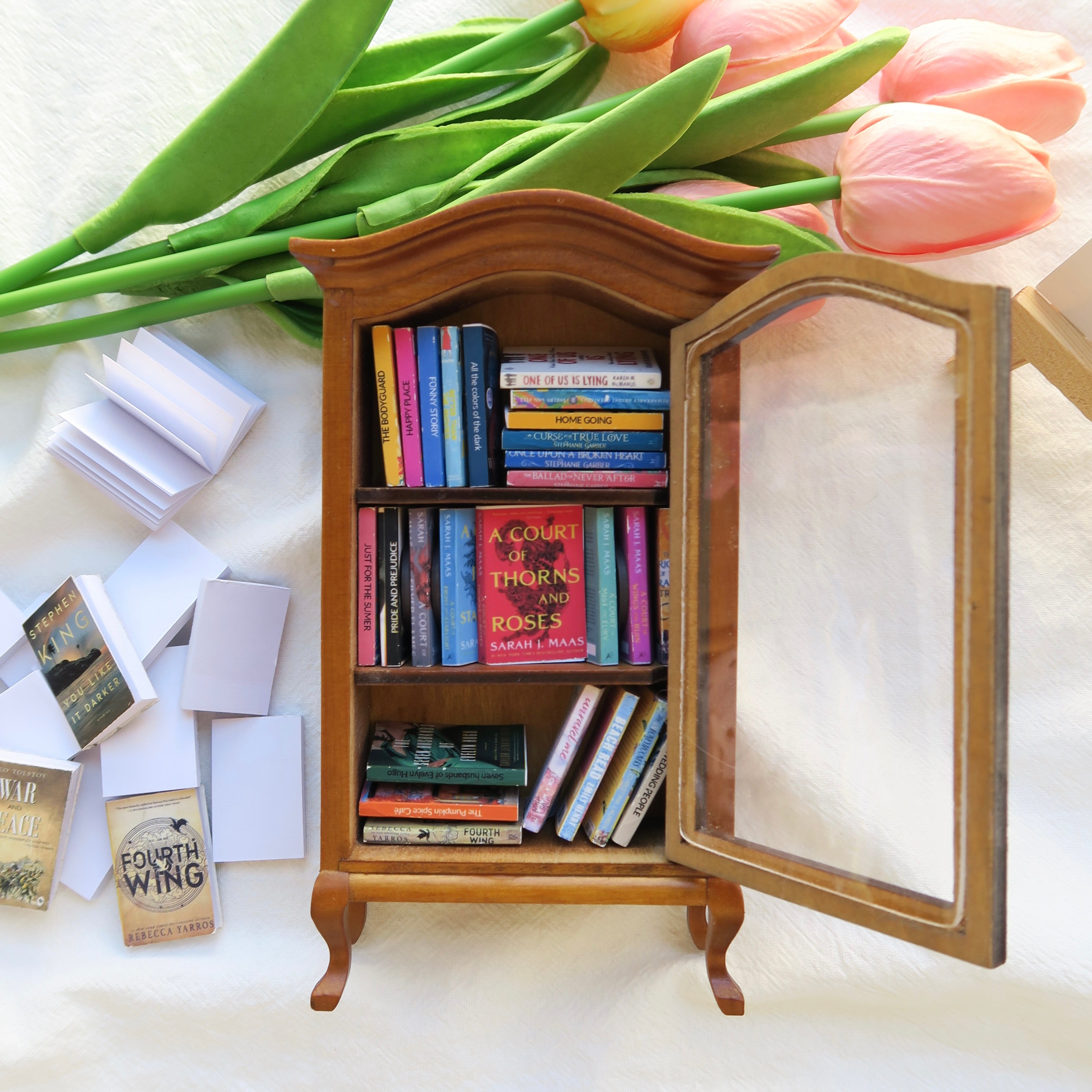 MINI BOOKCASE & MINI BOOKS