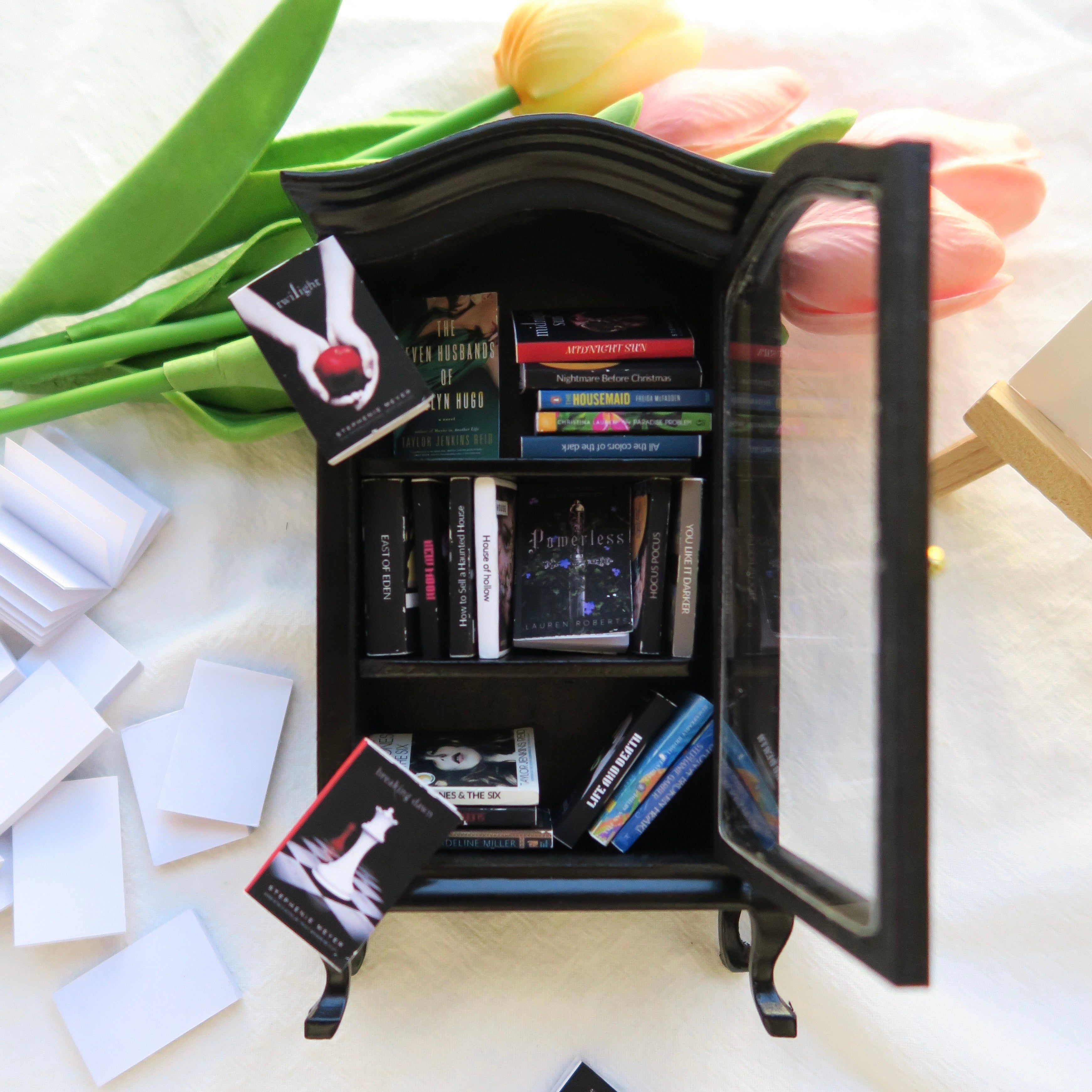 MINI BOOKCASE & MINI BOOKS