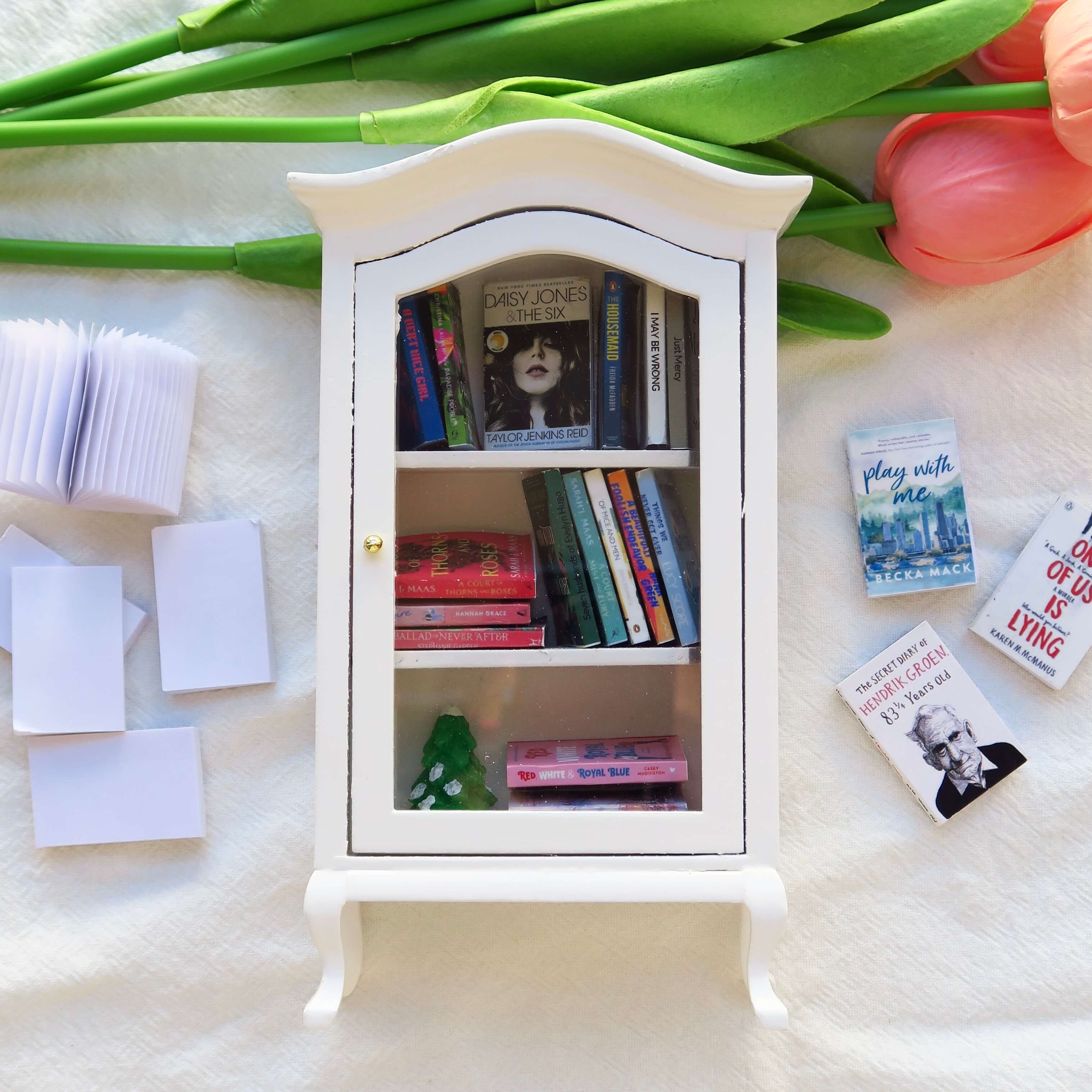 MINI BOOKCASE & MINI BOOKS